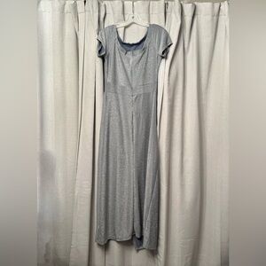 Elegant Silver Evening Gown